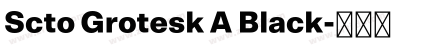 Scto Grotesk A Black字体转换 Scto Grotesk A Black字体转换